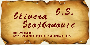 Olivera Stojkanović vizit kartica